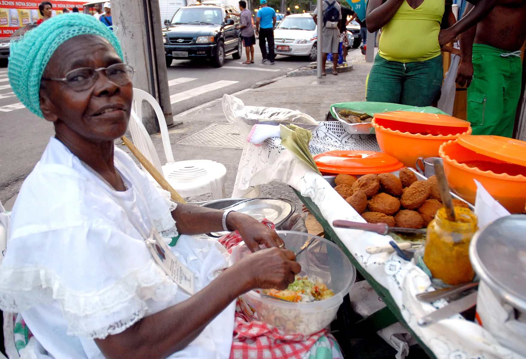 Baiana de acarajé em Salvador em 2008