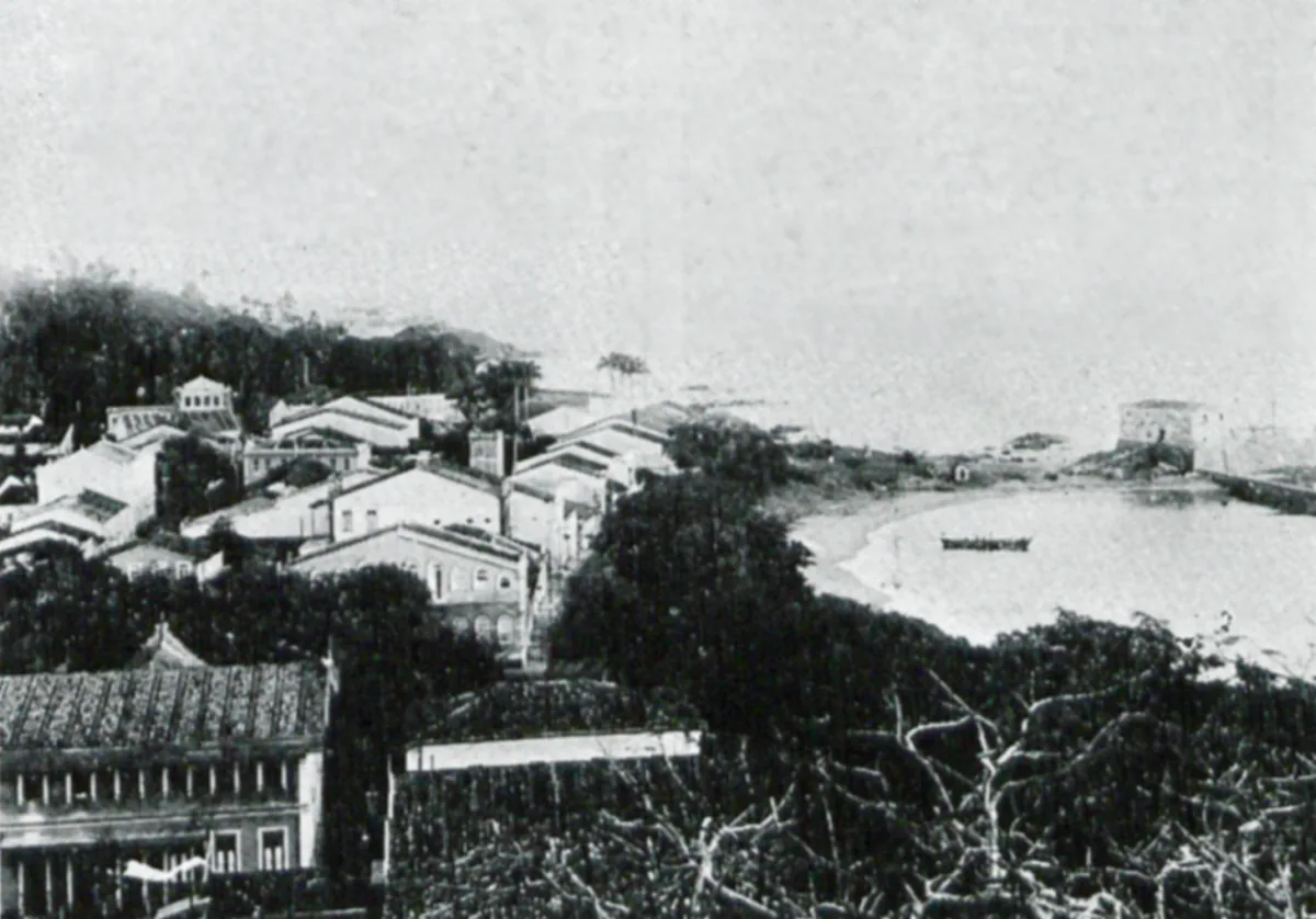 Vista histórica do Porto da Barra em Salvador no ano de 1921